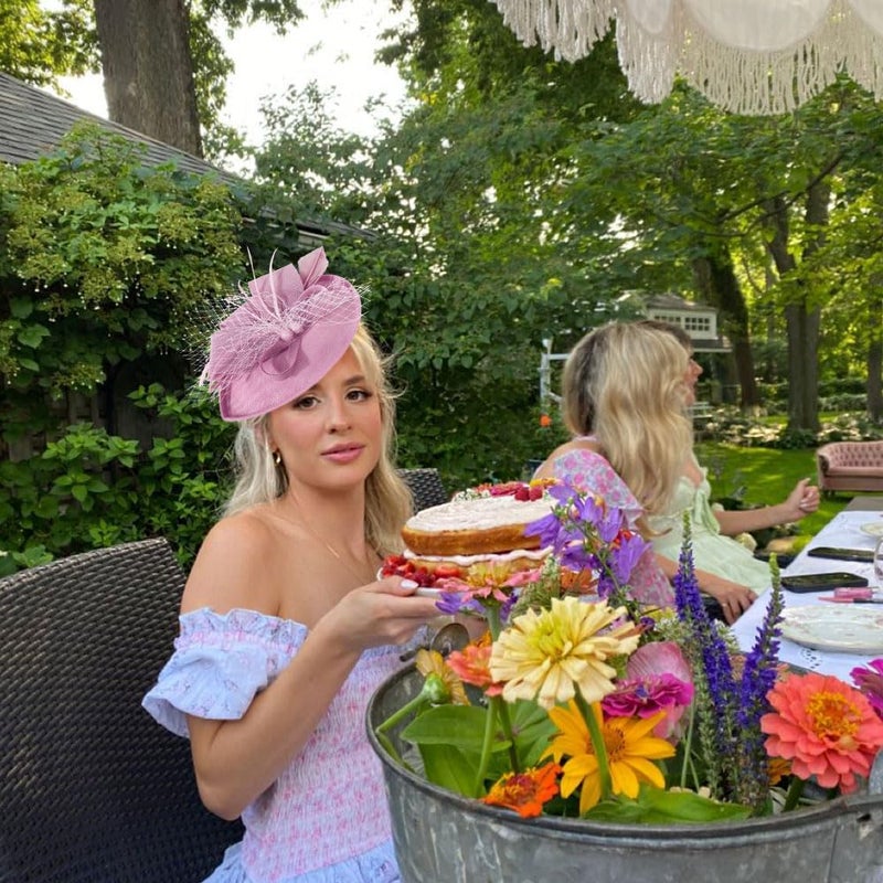 DRESHOW Fascinators Hat Feather Headband Women's Fascinators Tea Party Headwear with Clip Flower Head Band for Girls & Women - Image 2